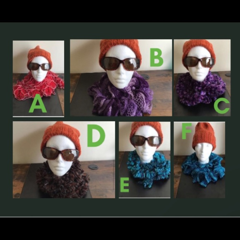Ruffle spiral scarf